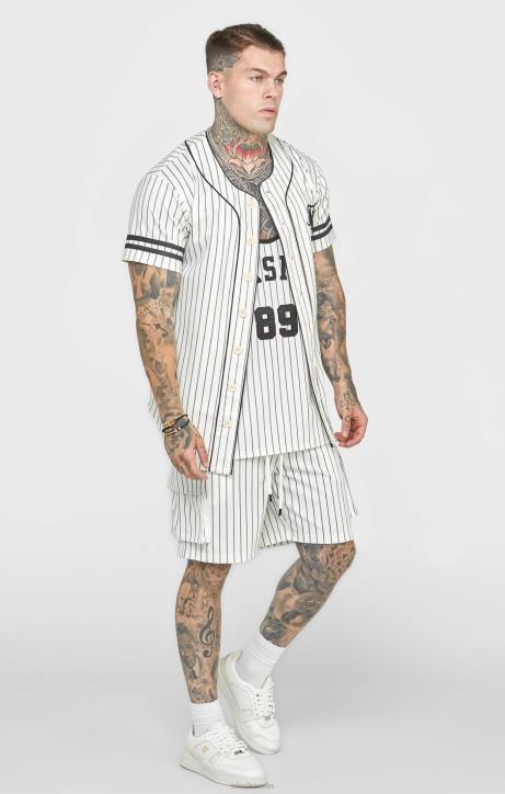 Männer SikSilk Beiges Baseballtrikot Bekleidung J0NL391