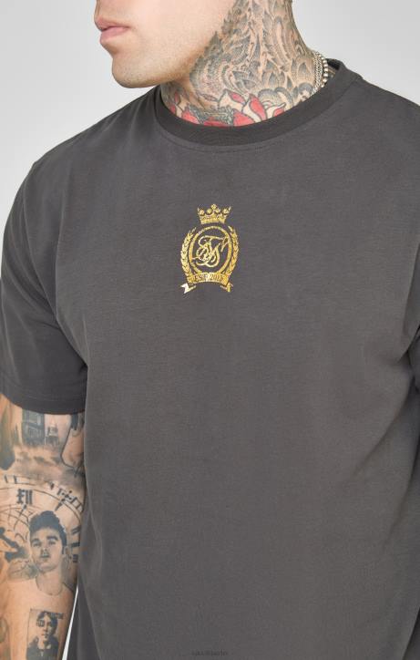 Männer SikSilk schwarzes Folien-T-Shirt Bekleidung J0NL375