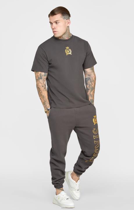 Männer SikSilk schwarzes Folien-T-Shirt Bekleidung J0NL375