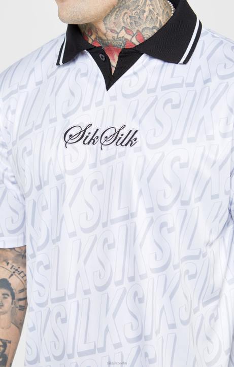 Männer SikSilk weißes Fußballtrikot Bekleidung J0NL380