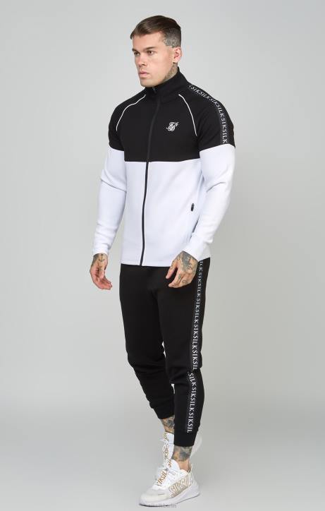 Männer SikSilk Schwarzes Set aus Oberteil und Jogginghose mit 1/4-Reißverschluss Bekleidung J0NL505