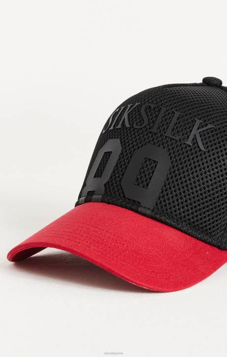unisex SikSilk Full Mesh 89 Cap – Schwarz & Rot Zubehörteil J0NL242