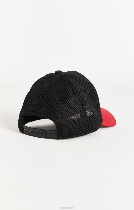 unisex SikSilk Full Mesh 89 Cap – Schwarz & Rot Zubehörteil J0NL242