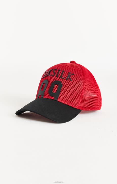 unisex SikSilk Rote Full Mesh 89 Trucker Cap Zubehörteil J0NL241