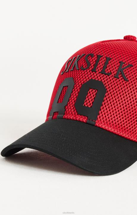 unisex SikSilk Rote Full Mesh 89 Trucker Cap Zubehörteil J0NL241