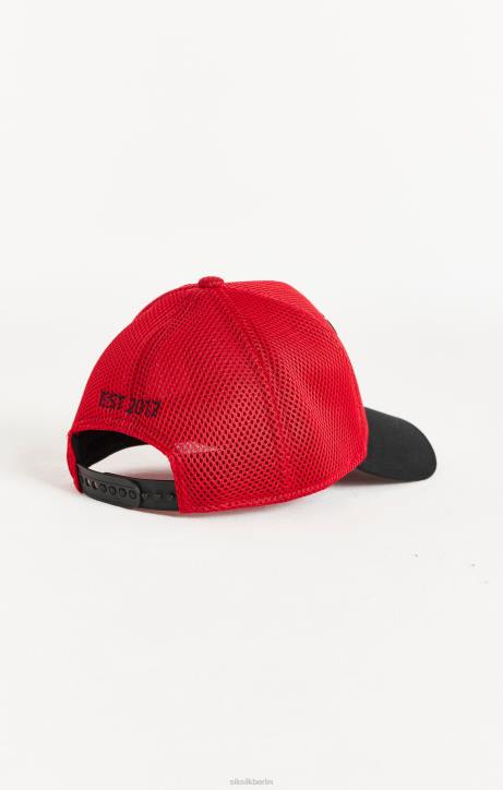 unisex SikSilk Rote Full Mesh 89 Trucker Cap Zubehörteil J0NL241