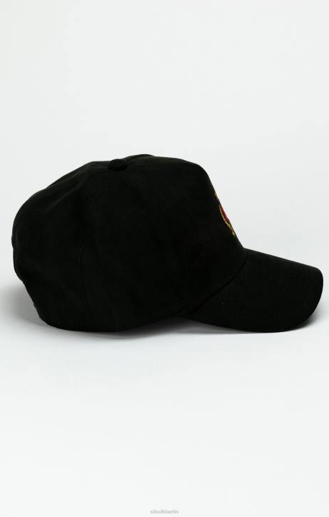 unisex SikSilk Schwarze Trucker-Kappe mit Wappen Zubehörteil J0NL226