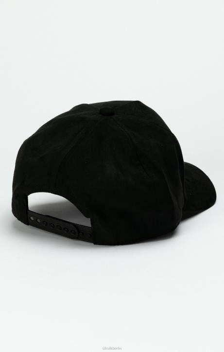unisex SikSilk Schwarze Trucker-Kappe mit Wappen Zubehörteil J0NL226
